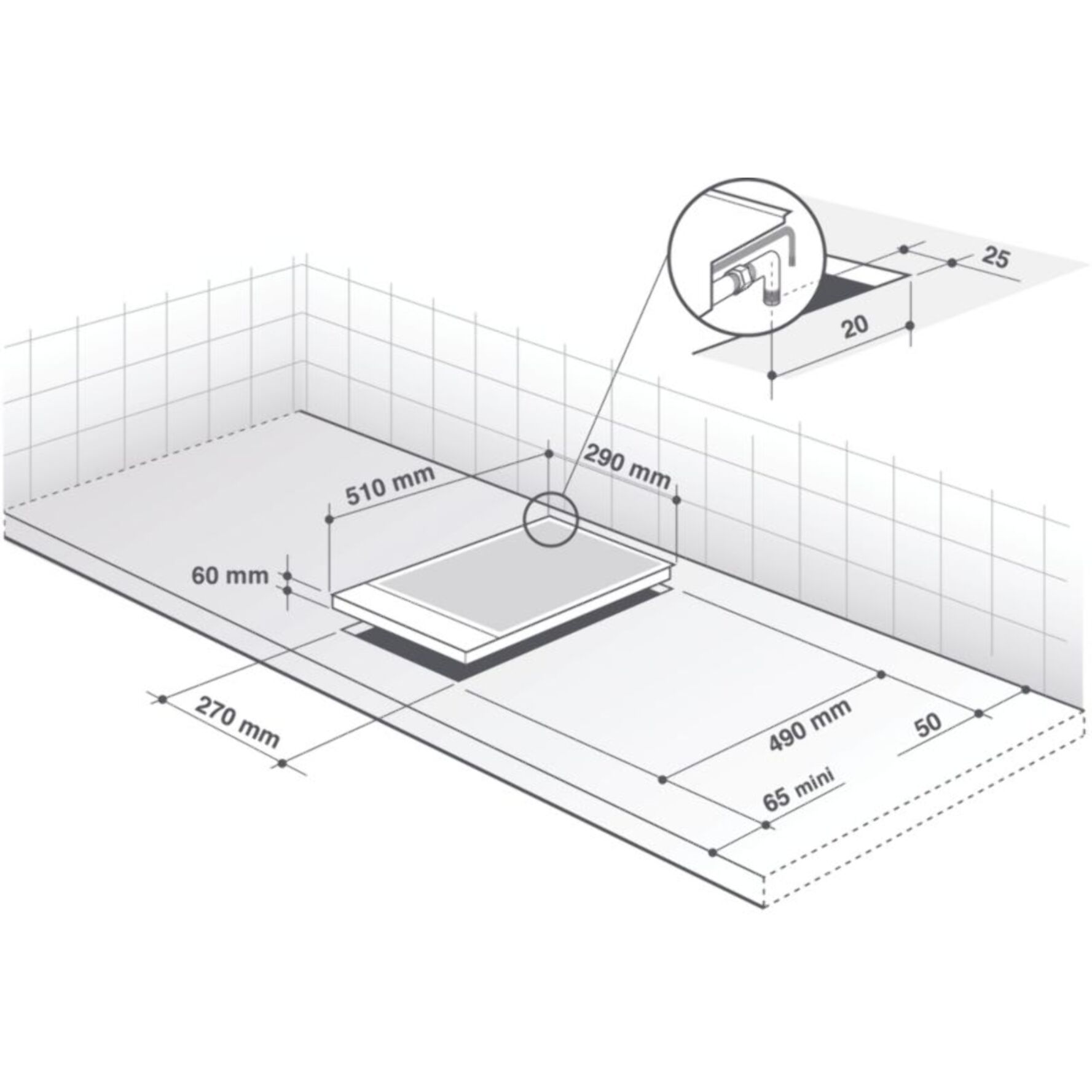 Table gaz DE DIETRICH DPG3301B Noir