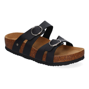 Sandalia Planas para Mujer, Comodas y Elegantes, Diseño Moderno con Doble Hebilla