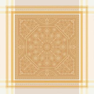 Nappe anti tache coton mélangé motif jacquard Galerie royale reflets d or