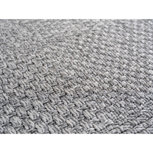 NEREA - Tapis intérieur/extérieur gris, design damier