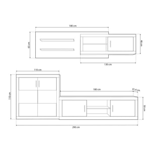 Salón Nuka V8 Cambria - Blanco