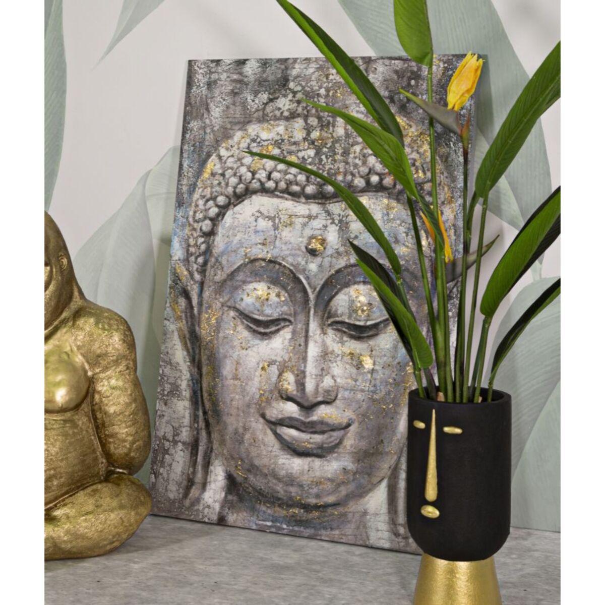 DIPINTO SU TELA FACE BUDDHA LIGHT -A- CHARME 1921 MULTICOLORE