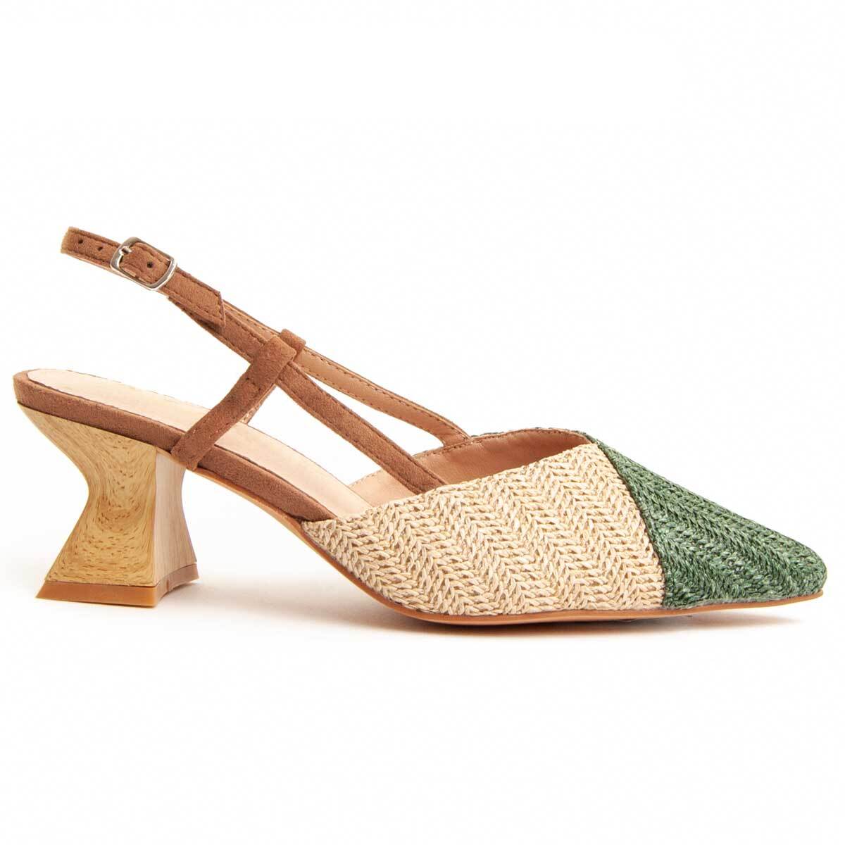 Zapato de tacón - Verde - Altura: 7 cm