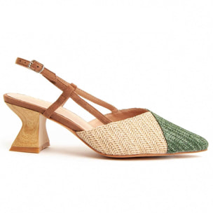 Zapato de tacón - Verde - Altura: 7 cm