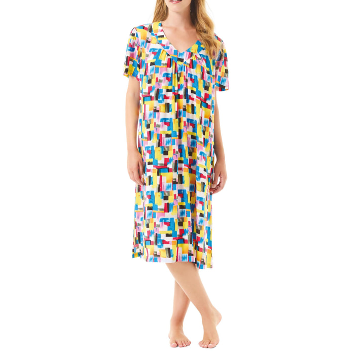 Vestido Viscosa Pico