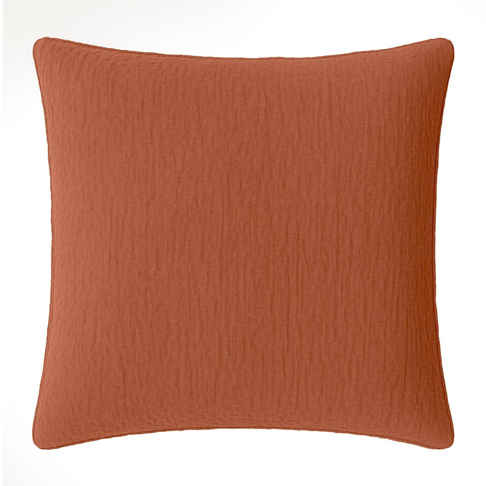 Paire de taies d'oreiller coton safran, safran mineral