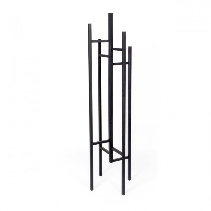 Eigen - Porte-manteaux design bois massif - Noir.