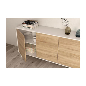 Aparador Zaiken Plus Blanco - Roble Canadian