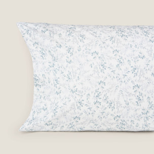 Funda almohada hojas Pranity color gris 100% Algodón