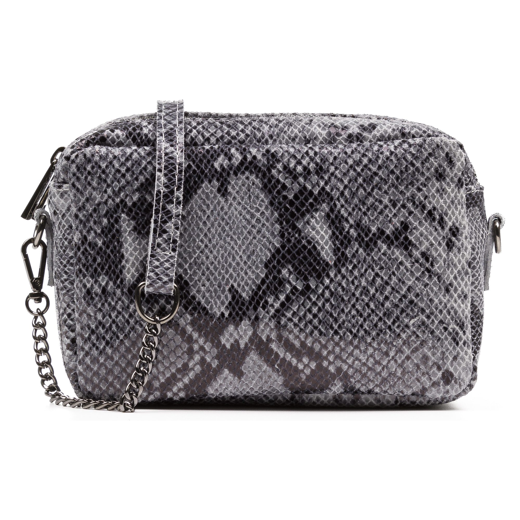 Santina Borsa a tracolla Donna.Cuoio autentico Suede Python