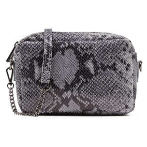 Santina Borsa a tracolla Donna.Cuoio autentico Suede Python