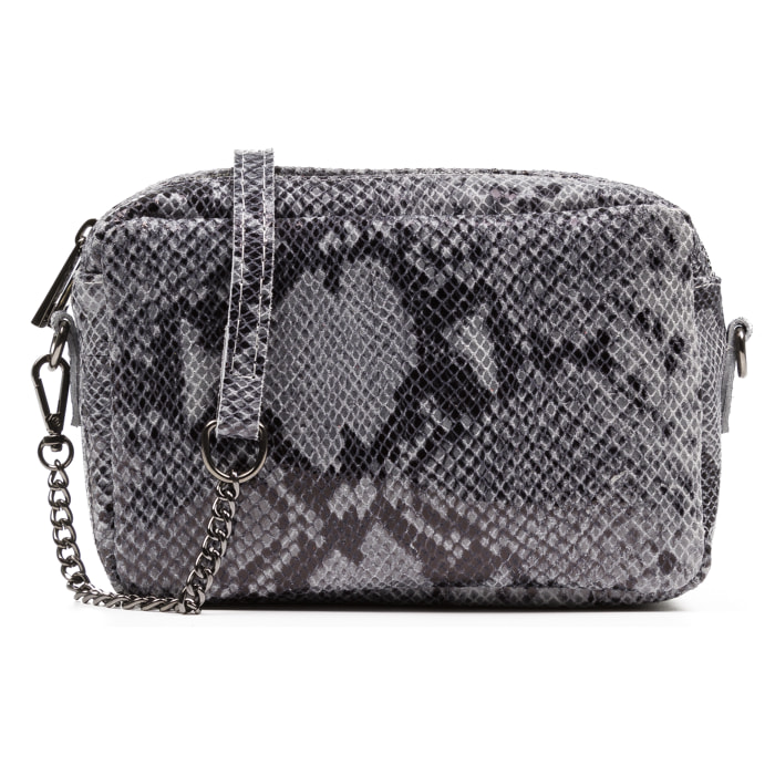 Santina Borsa a tracolla Donna.Cuoio autentico Suede Python