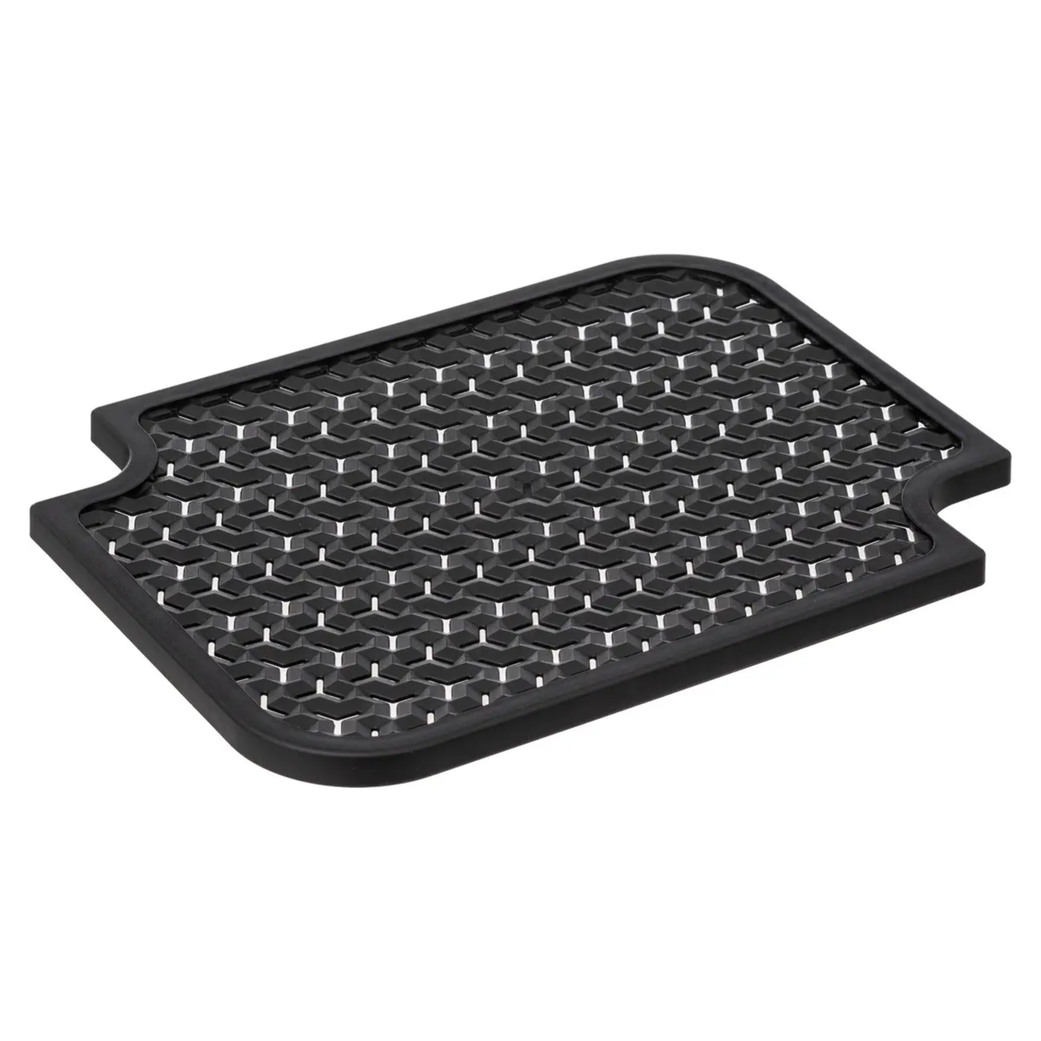 Panier ajouré plastique avec couvercle 12L noir