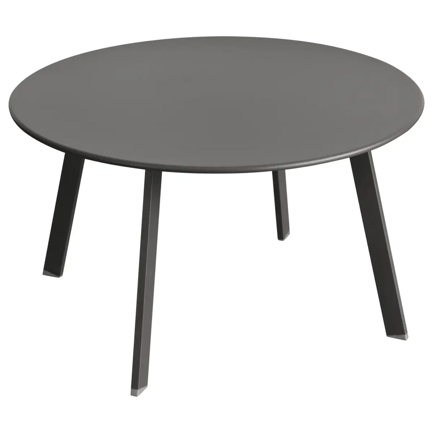 Table d'appoint de jardin ronde "Saona" graphite 70x40cm en acier traité époxy