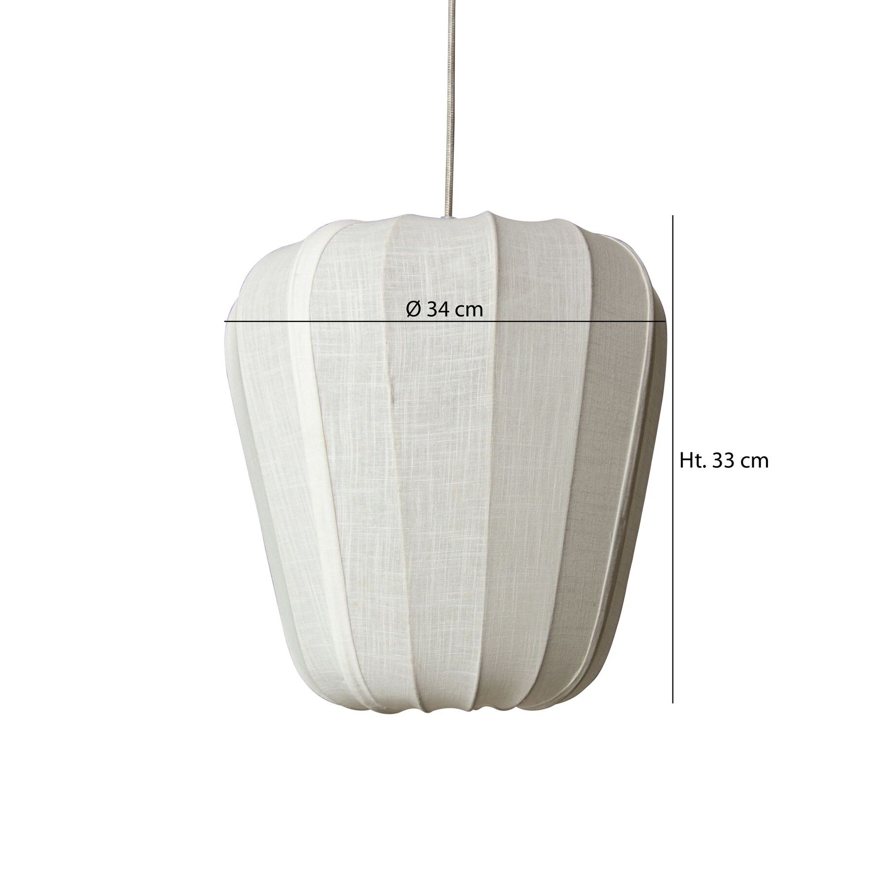 Suspension en coton ivoire et métal h35cm ALBA