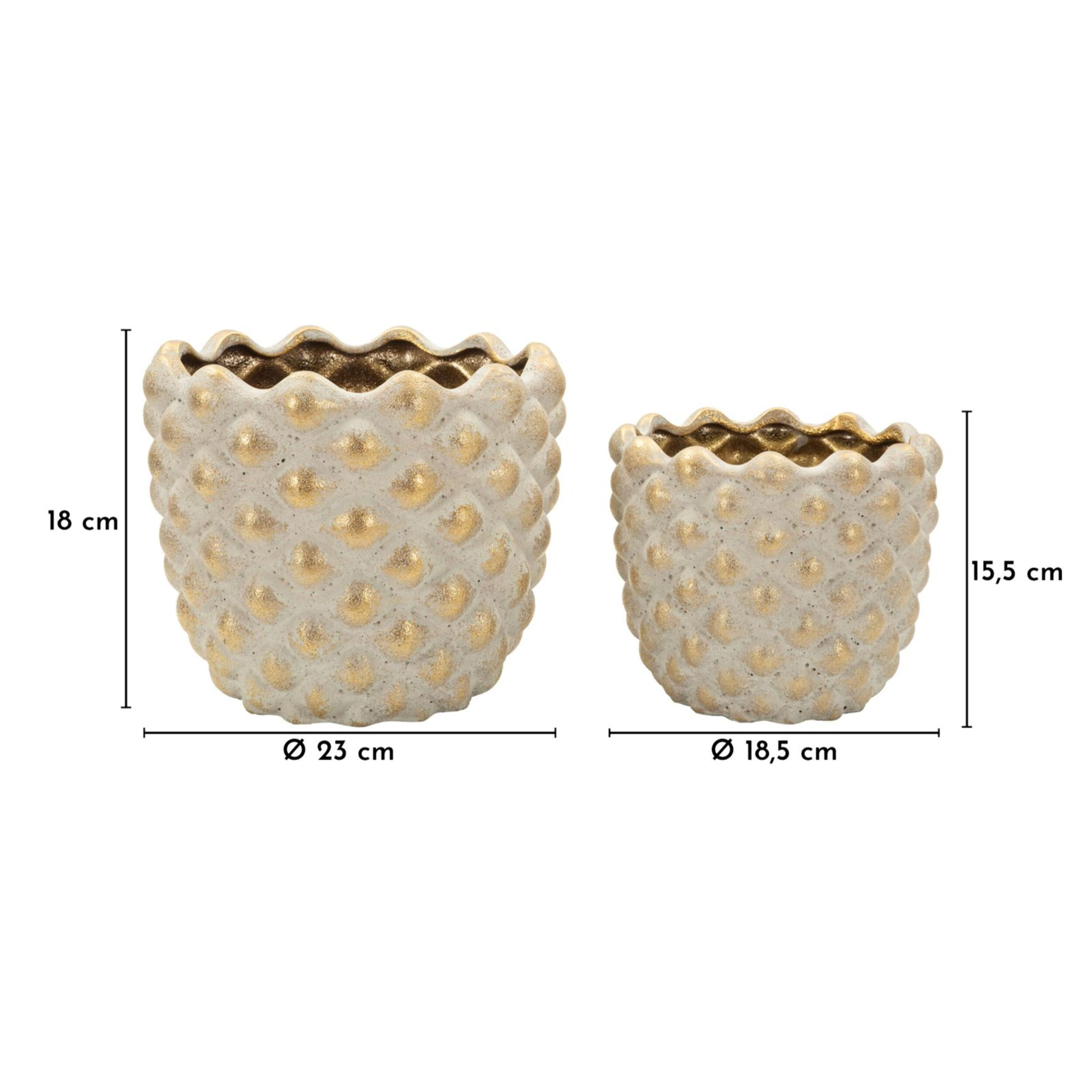 CACHEPOT PEPITAS COPPIA CM Ø 23X18-18,5X15,5 (APERTURA CM Ø 19-14)