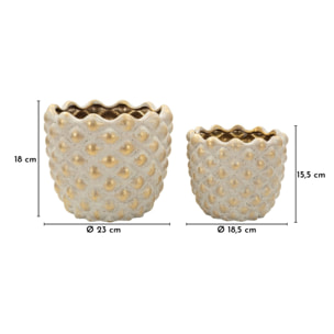 CACHEPOT PEPITAS COPPIA CM Ø 23X18-18,5X15,5 (APERTURA CM Ø 19-14)