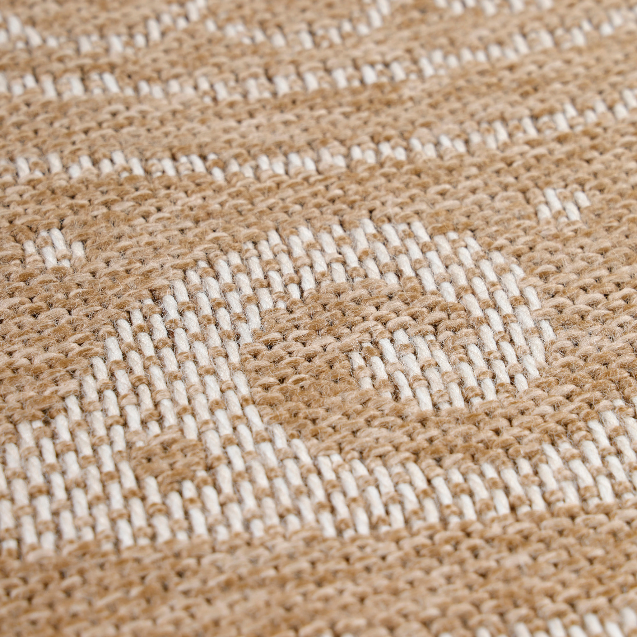 COMILLA - Tapis intérieur/extérieur rond aspect jute beige