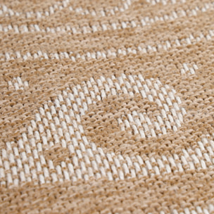 COMILLA - Tapis intérieur/extérieur rond aspect jute beige