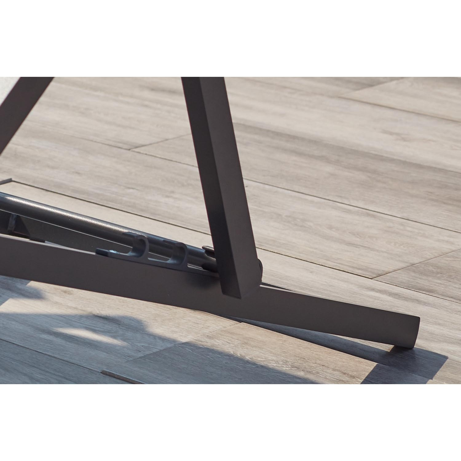 Lot de 2 transats alu gris BIDART