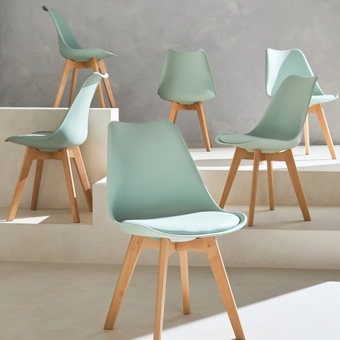 Chaise scandinave bois de hêtre (lot de 6) NILS