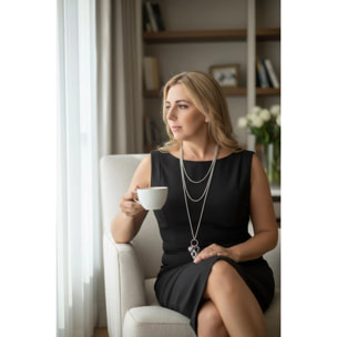 Collar Trinity Drift en dorado chapado latón charms