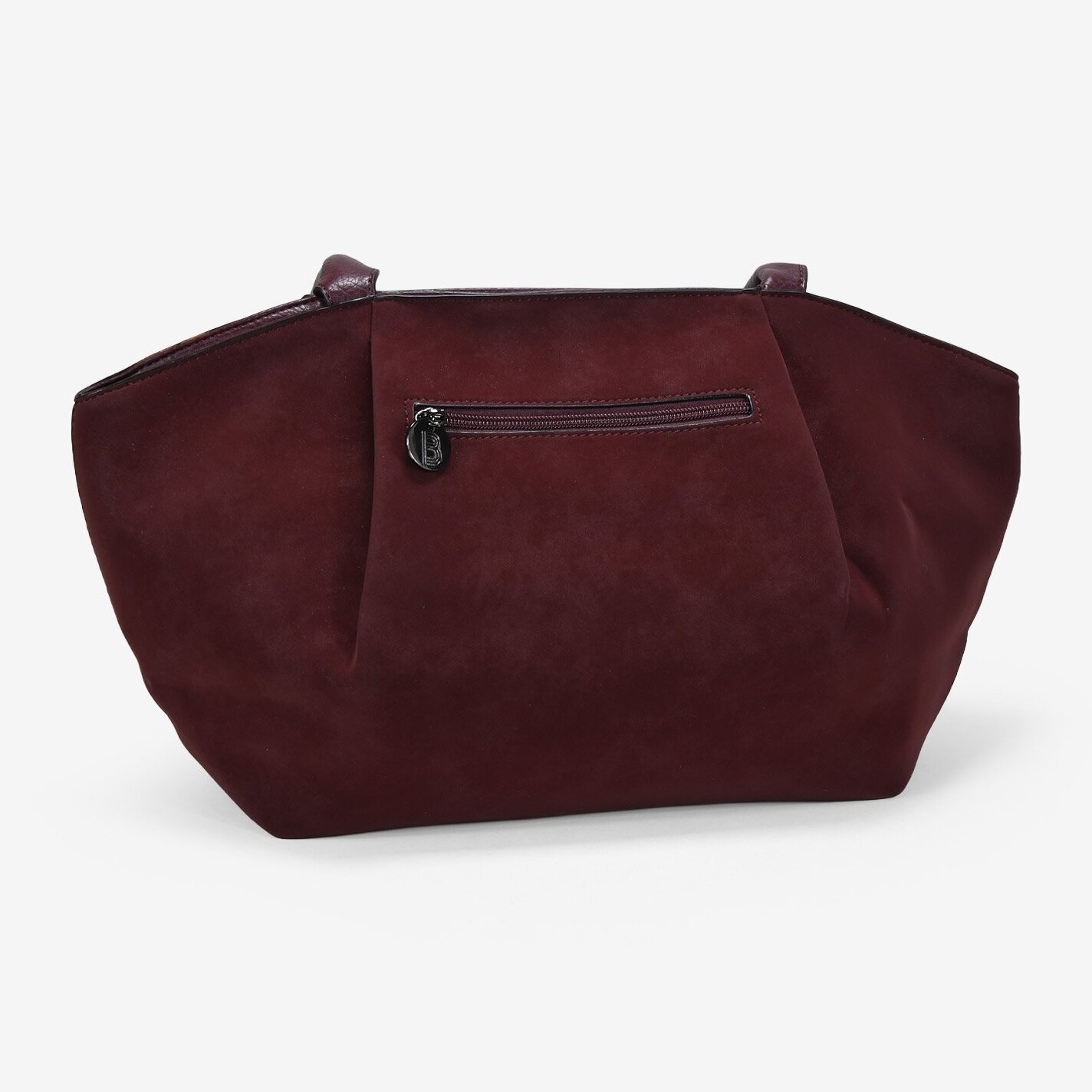 Bolso de hombro burdeos con hebilla