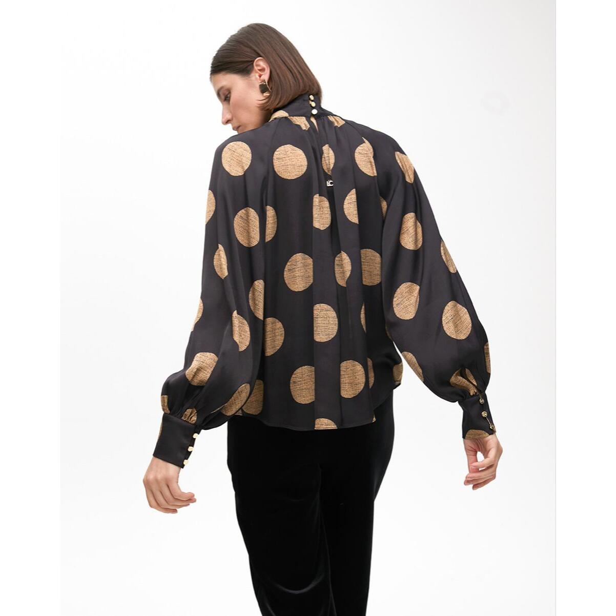 Camicia con Manica a Palloncino e Pois
