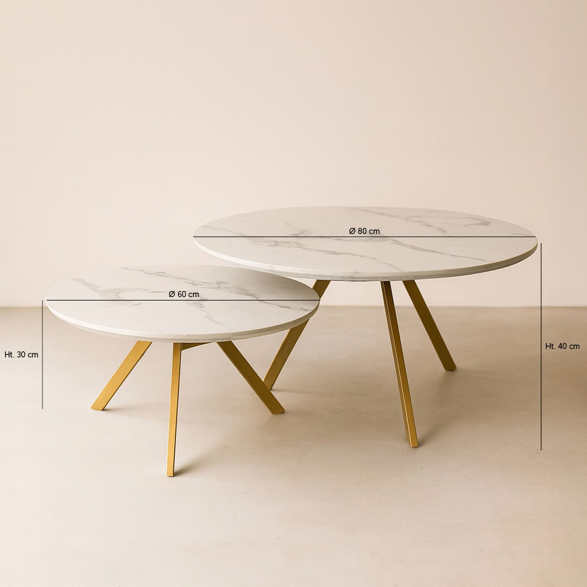 Set de 2 tables gigognes HOXTON