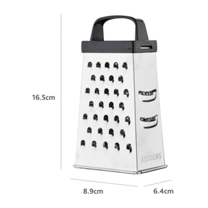 Rallador de Acero inoxidable de 4 caras 8,9x6,4x16,5cm