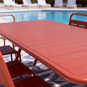 EVORA Table de jardin 10/12 places 234cm terracotta