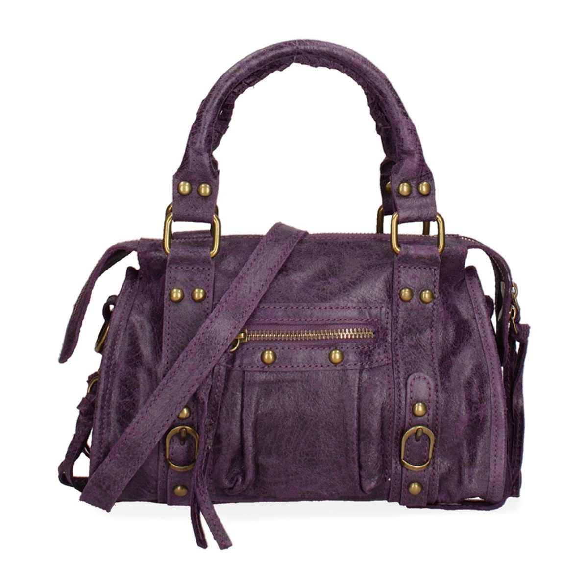 Borsa a spalla da donna - Modello Erisia - Vera pelle - 25.0 x 15.0 x 10.0 cm