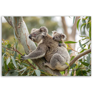 Tableau koalas tendres dans leur habitat naturel Toile imprimée