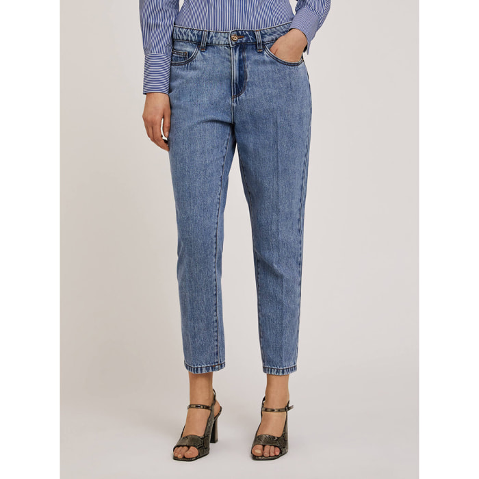 Motivi - Jeans con piega stirata misto lyocell - Azzurro