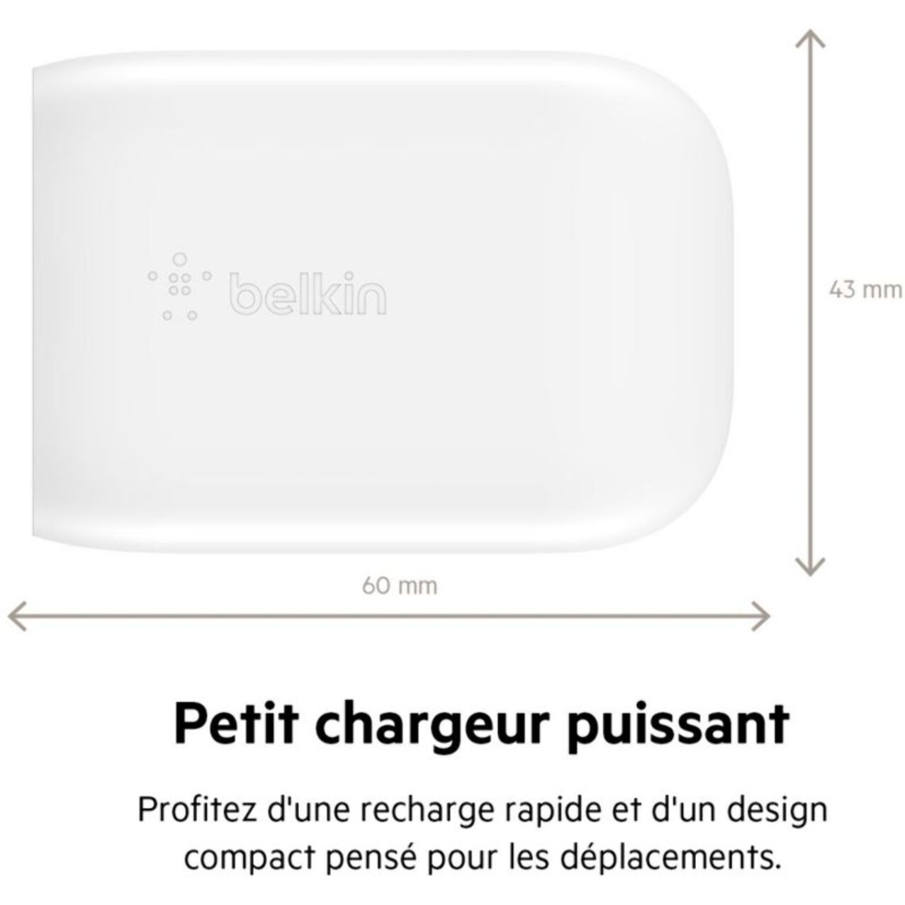 Chargeur BELKIN 30W USB-C pour samsung et apple