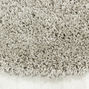 SYDNEY - Tapis shaggy uni à poils longs beige - SYD3000BEI