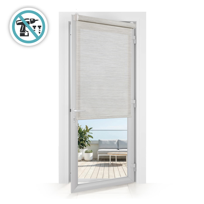 Store enrouleur SCREEN PRO Solaire sans perçage Texture Gris