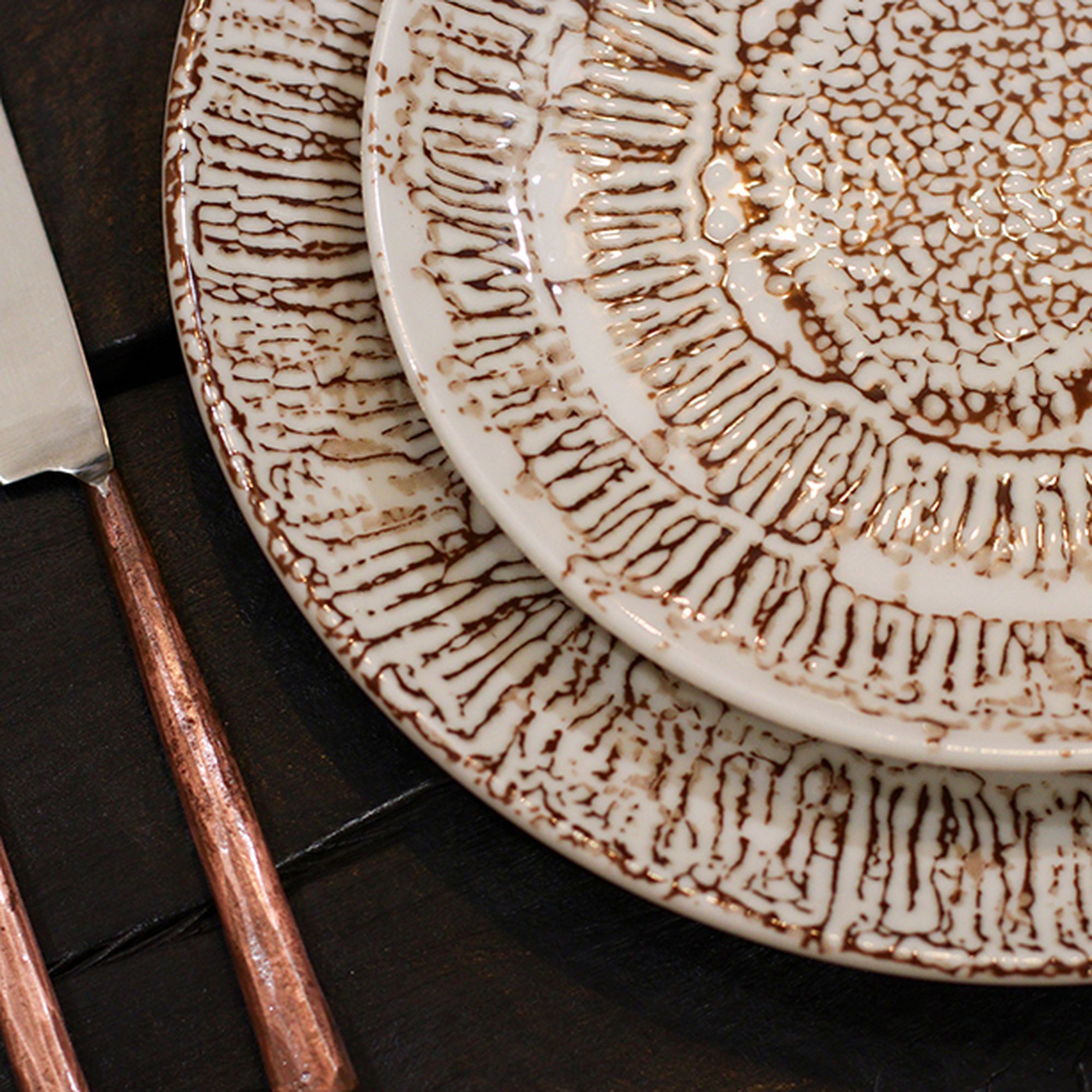 Lot de 6 assiettes à dessert en porcelaine 20cm LODGE