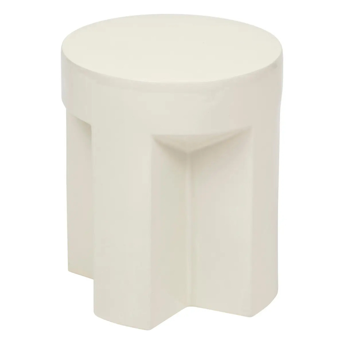 Table d’appoint "Kriz" ivoire 41x34x34cm