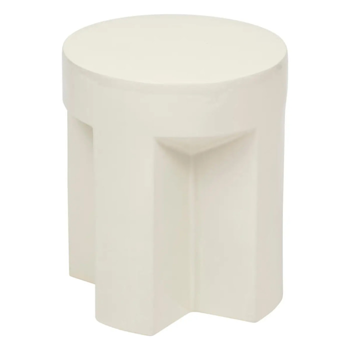 Table d’appoint "Kriz" ivoire 41x34x34cm