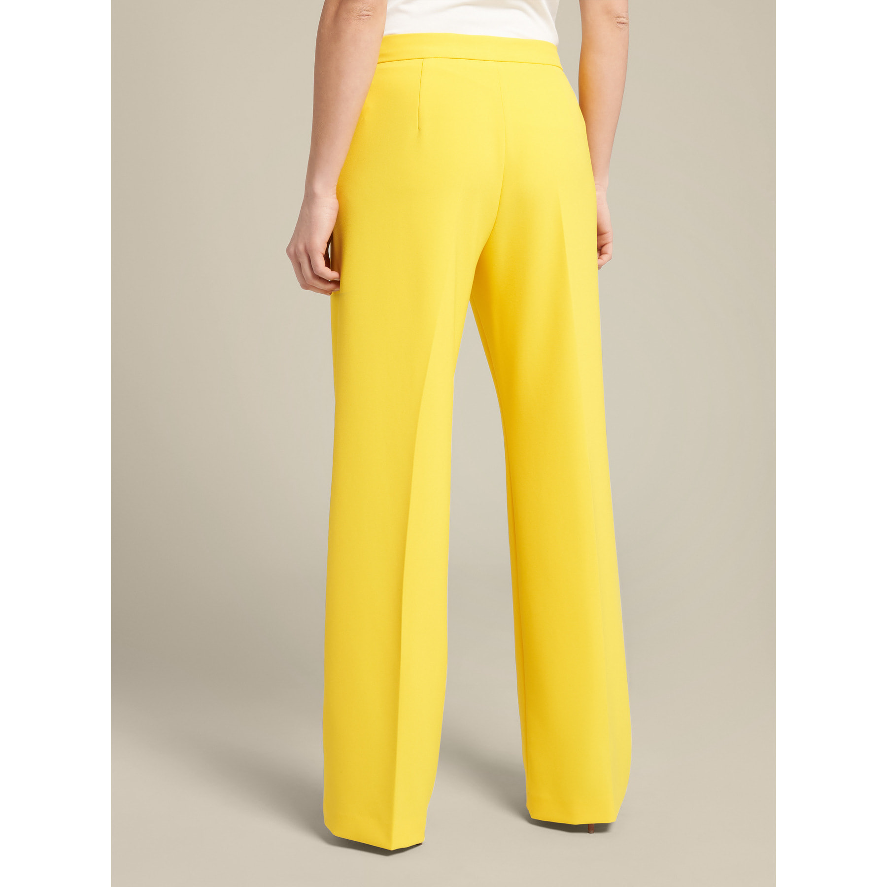 Elena Mirò - Pantalones sastre de fibras recicladas - Amarillo