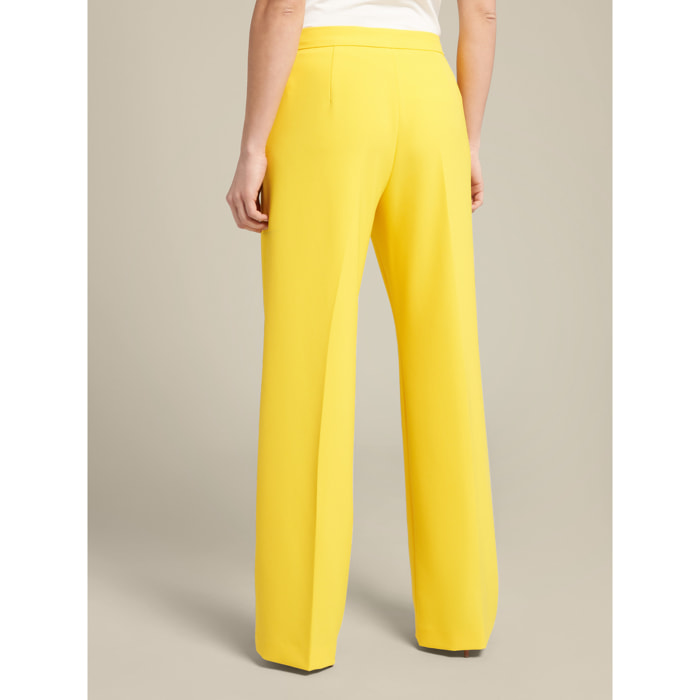 Elena Mirò - Pantalones sastre de fibras recicladas - Amarillo