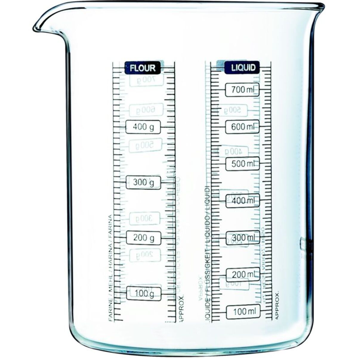 Verre doseur PYREX gradue 0.5L