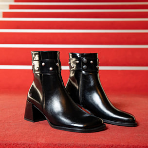 Botines 1706S NAPPA SHINNY BLACK/ VERONA color Black