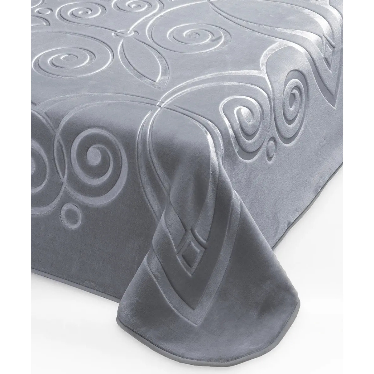 Coperta Plaid Grigio in tinta unita con morbido pile di poliestere