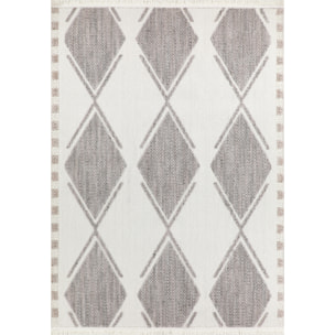 Bali - tapis moderne motif losange, crème et marron