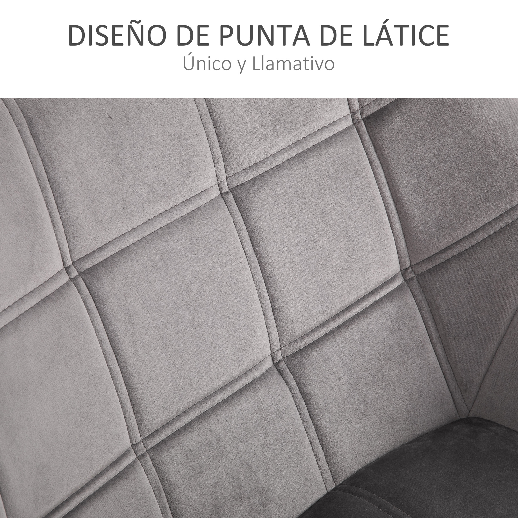 Butaca de Salón Moderna, Sillón Lectura Tapizado en Terciopelo con Asiento Ancho, Patas de Madera, Fácil Montaje, Sillón Relax para Sala de Estar, Dormitorio y Balcón, Gris