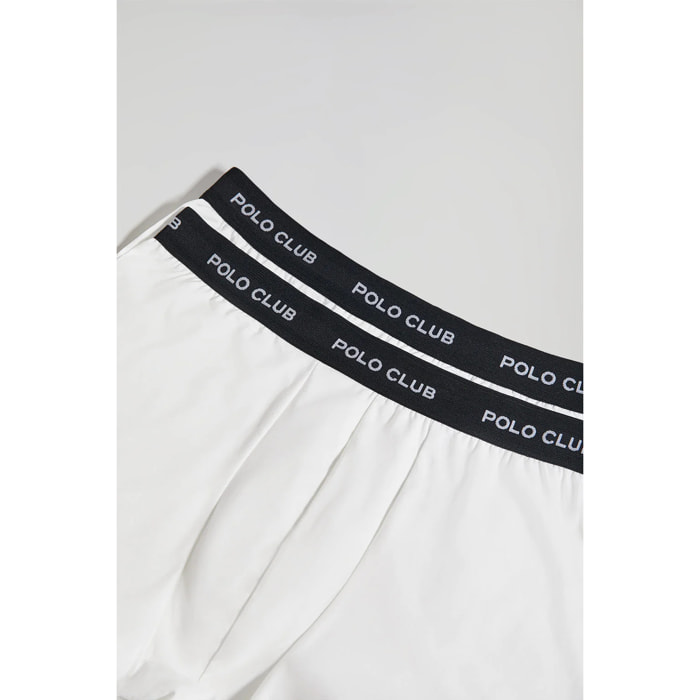 Pack de dos boxers blancos con logotipo Polo Club