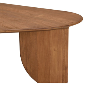 SIXTINE - Table basse forme organique 120x80cm en bois de teck recyclé