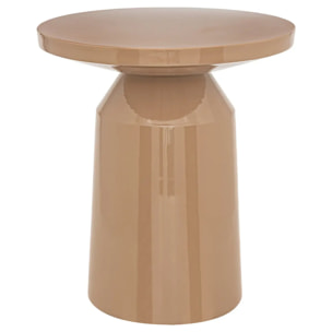 Table d'appoint totem Sita métal beige D38cm